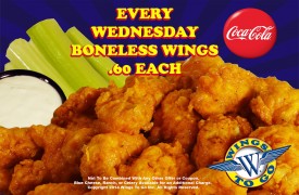 Wednesdays .60 Boneless Wings Image